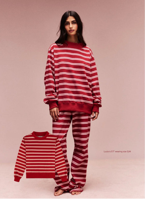 Preorder Striped Mockneck Pullover