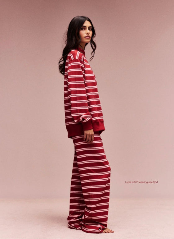 Preorder Striped Mockneck Pullover